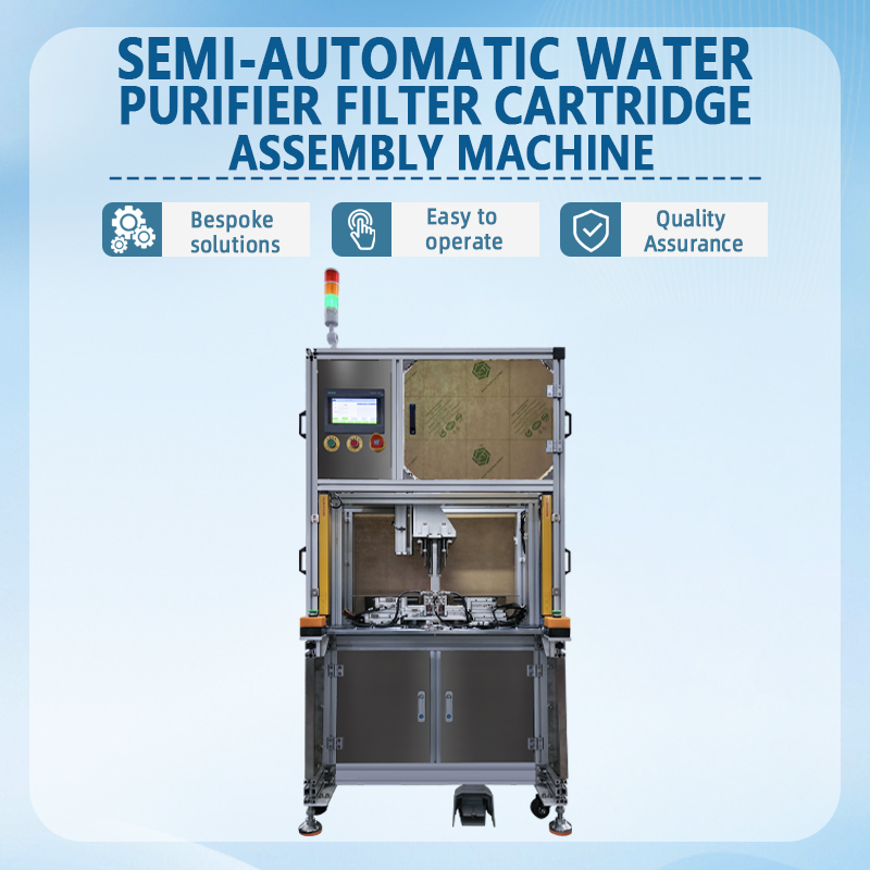 Semi-automatic water purifier filter cartridge assembly mach