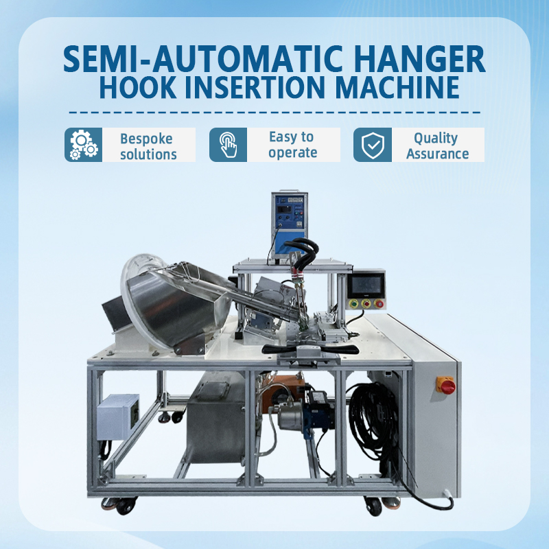 Semi-automatic hanger hook installation machine | Hanger hook assembly